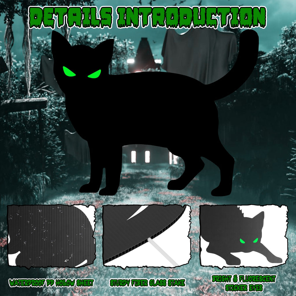 6Pcs Skull Or 6Pcs Tomb Or 5Pcs Black Cat Halloween Yard Sign