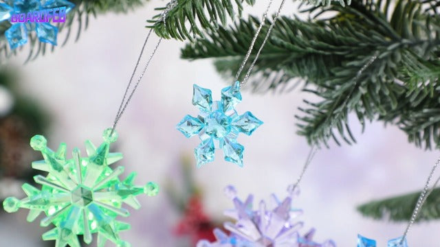 60PcsChristmas Winter Snowflake Ornaments Winter Snowflakehanging