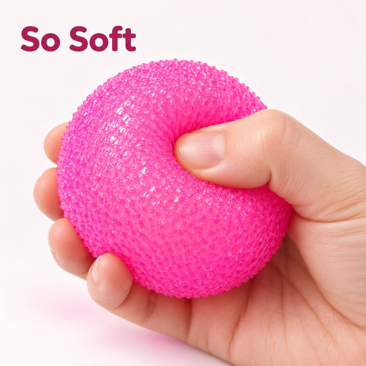 Crunchy Texture Stress Ball, Squeezable Fidget Sensory Toy For Stress