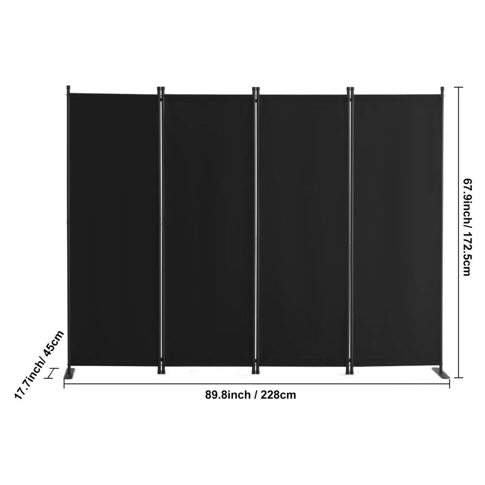 4 Panel Room Dividers, Foldable Privacy Screens, Cloth Segregation