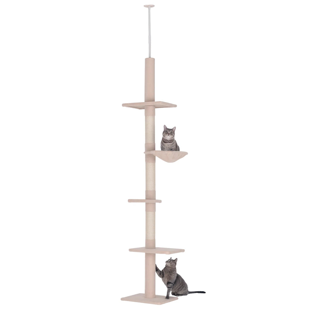 8.5ft Cat Climbing Tree 5-Tier Kitty Activity Center With Scratching