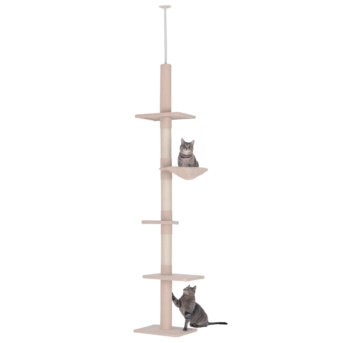 8.5ft Cat Climbing Tree 5-Tier Kitty Activity Center With Scratching