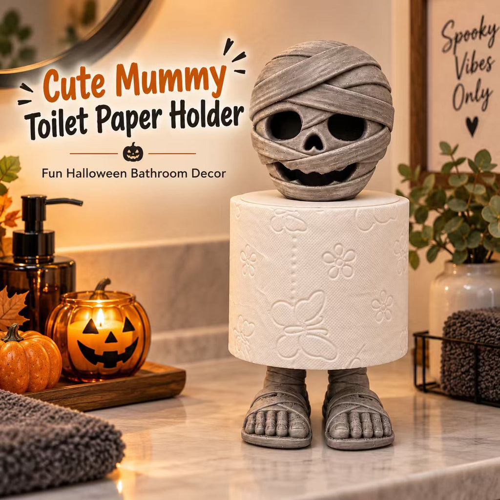 Halloween Mummy Toilet Paper Holder, 3D Printed Cute Mummy Bathroom