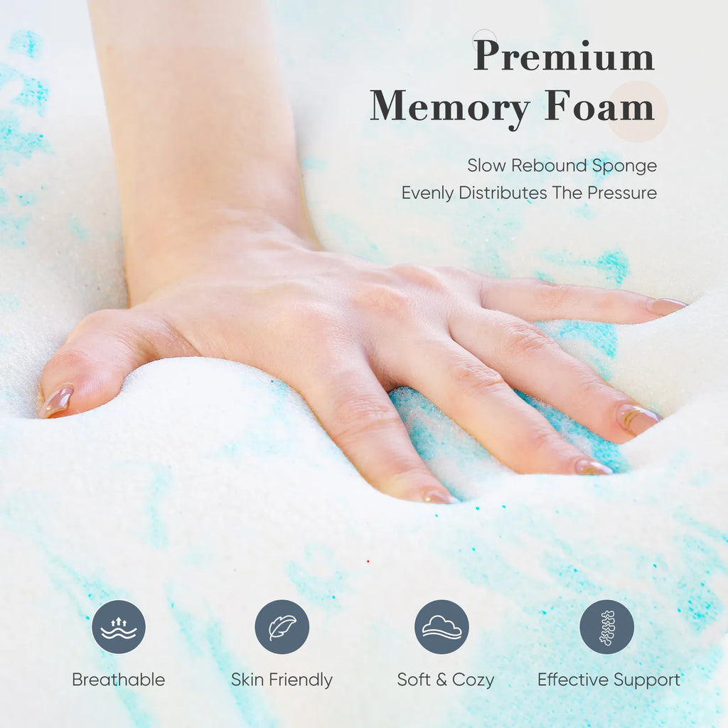 2-3 Inch Gel Memory Foam Mattress Topper Full Size Cooling Mattress
