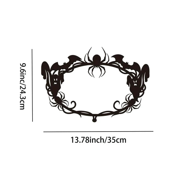 Gothic Bat Spiderweb Ghost Wall Hanging Halloween Decor For Indoor