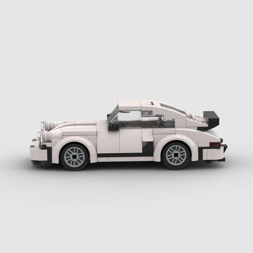 196PCS White Sports Car MOC Building Blocks For Porsche 911