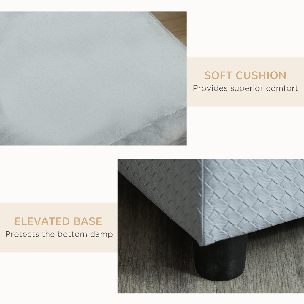 Luxury Fancy Dog Couch With Hidden Storage, Small Dog Sofa Bed With 2"