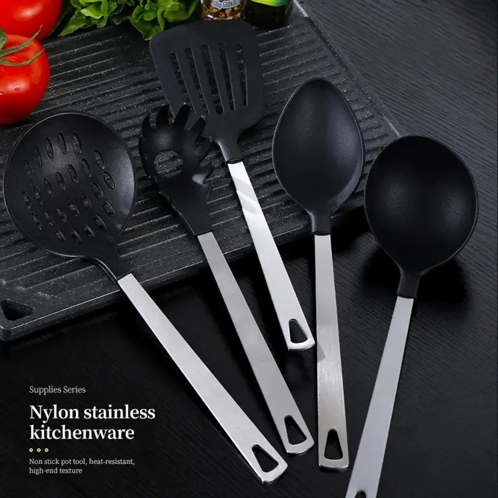 High Quality 5-piece Cooking Utensil Set - Stainless Steel Handle