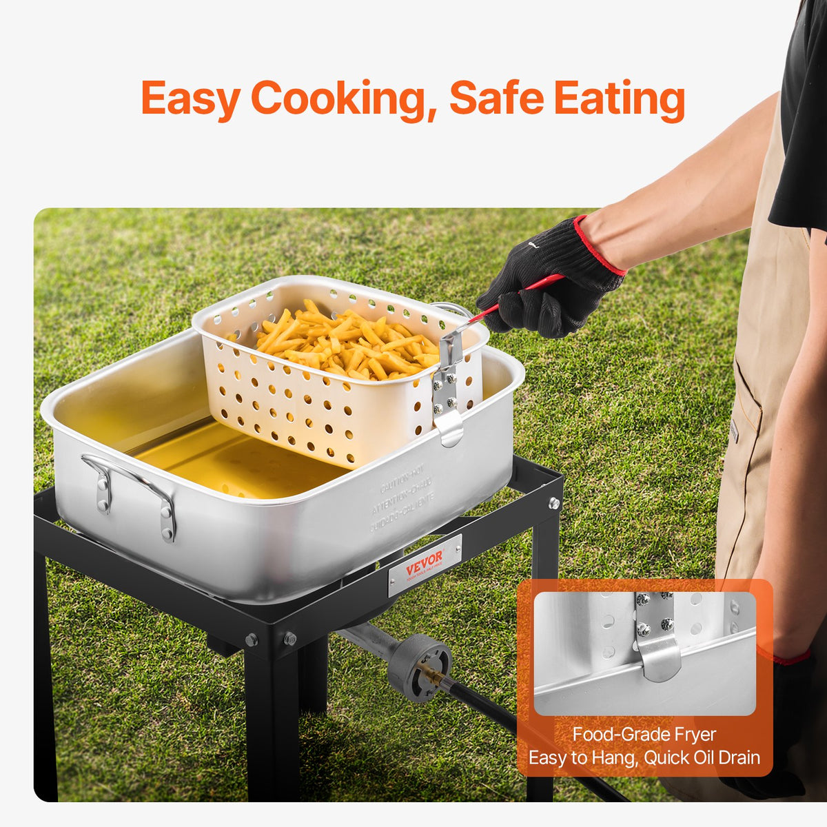 18 Qt Fish And Wing Fryer Aluminum Outdoor Propane Deep Fryer Kit