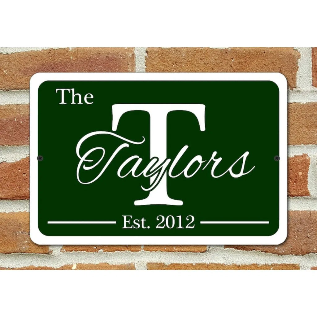 Personalized Family Name Metal Sign Customization Indoor Outdoor