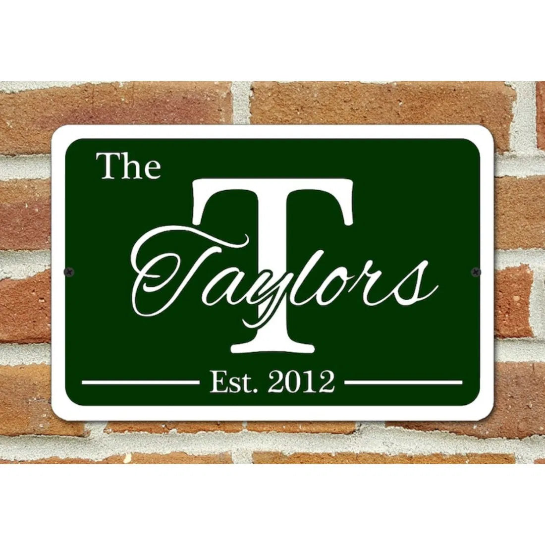 Personalized Family Name Metal Sign Customization Indoor Outdoor