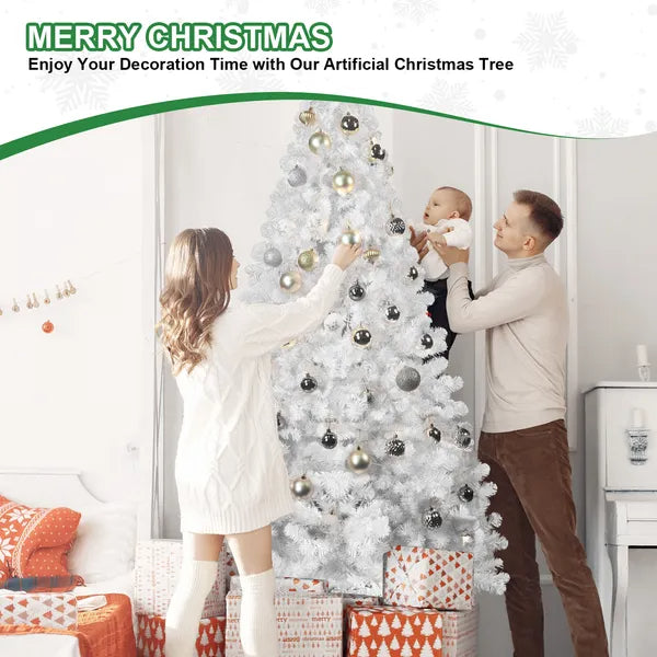 5ft Unlit White Halloween Christmas Tree With 498 Branch Tips