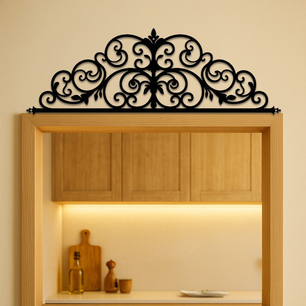 1PCS Art Deco Metal Iris Scroll Wall Hanging Must-have Indoor Decor