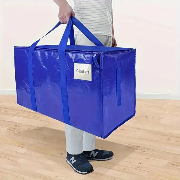 Large Mobile Bag With Zipper And Handle, Heavy-duty Storage Tote Bag