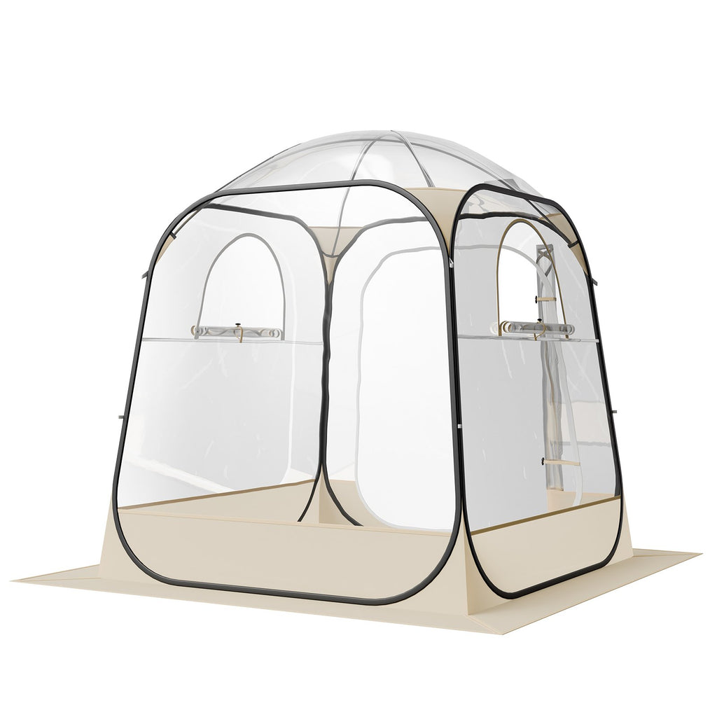 Pop Up Sports Tent, 63x63 In Clear Bubble Tent For 2-4 Persons