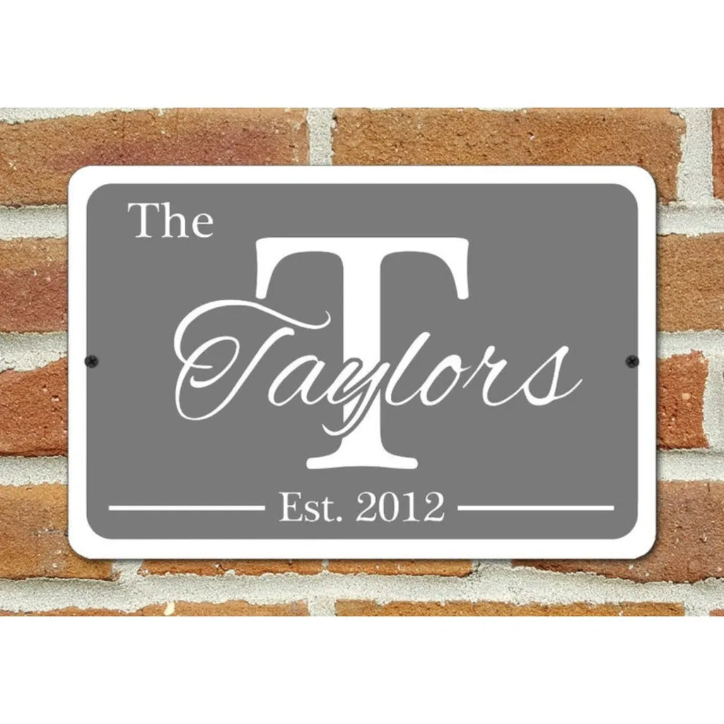 Personalized Family Name Metal Sign Customization Indoor Outdoor