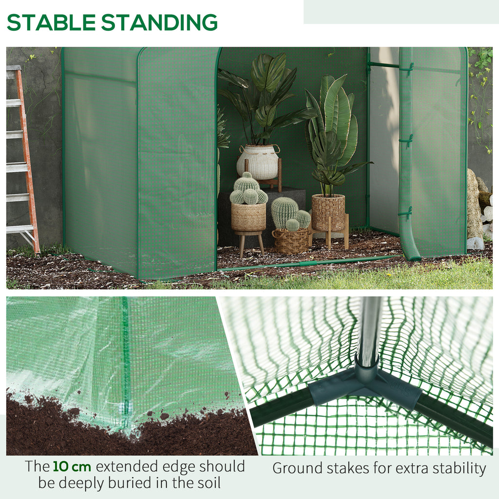 6 X 3 X 5 Portable Walk-in Greenhouse, PE Cover, Steel Frame Garden