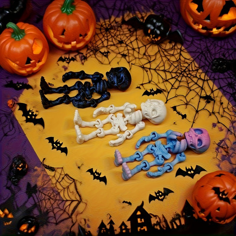Halloween Mini Skeleton Figurines 30PCS 60PCS, Random Colors