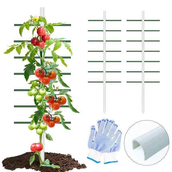 1PC 2FT*6FT White U-shaped Tube Climbing Trellis, Garden Flower Stand