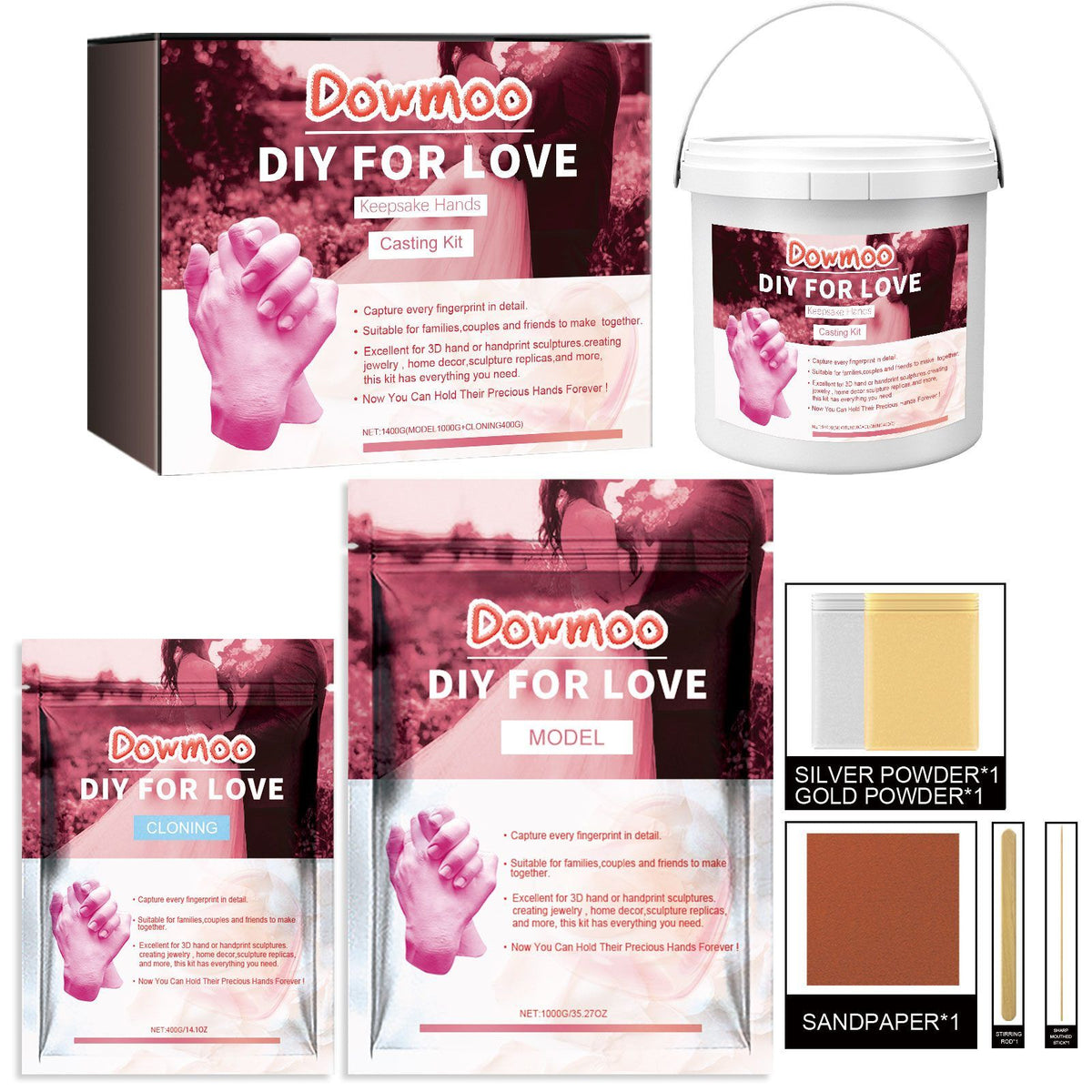 Dowmoo DIY Hand Casting Kit, 1400 G
