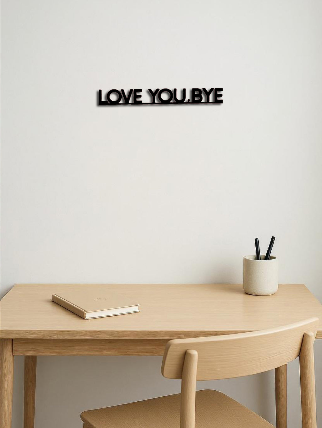 LOVE YOU Bye'metal Sign Geometric Wall Art Create Festive Vibe Hanging