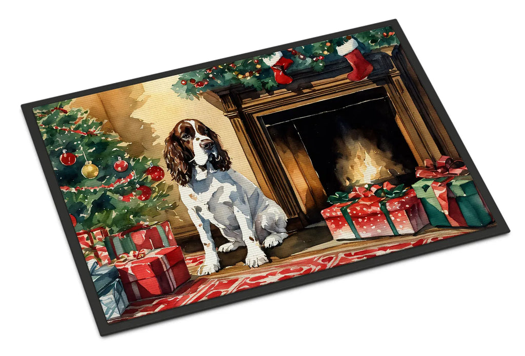 English Springer Spaniel Cozy Christmas Doormat Front Door Mat Indoor