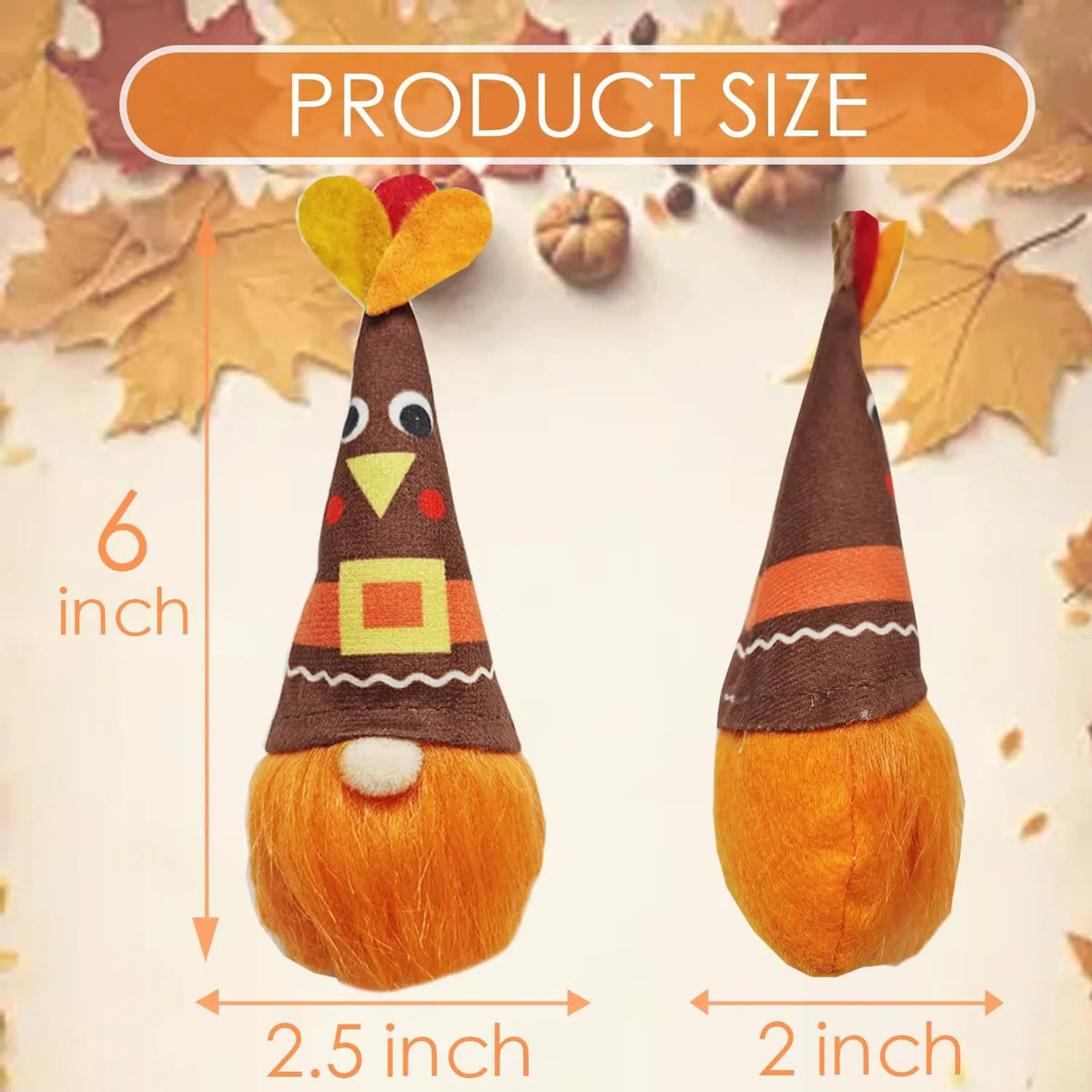 Fall Thanksgiving Tree Decorations Hanging Ornaments Plush, 6 Inch