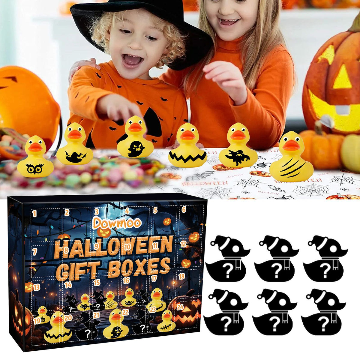 Dowmoo Halloween Duck Blind Box Set, 24 Pieces