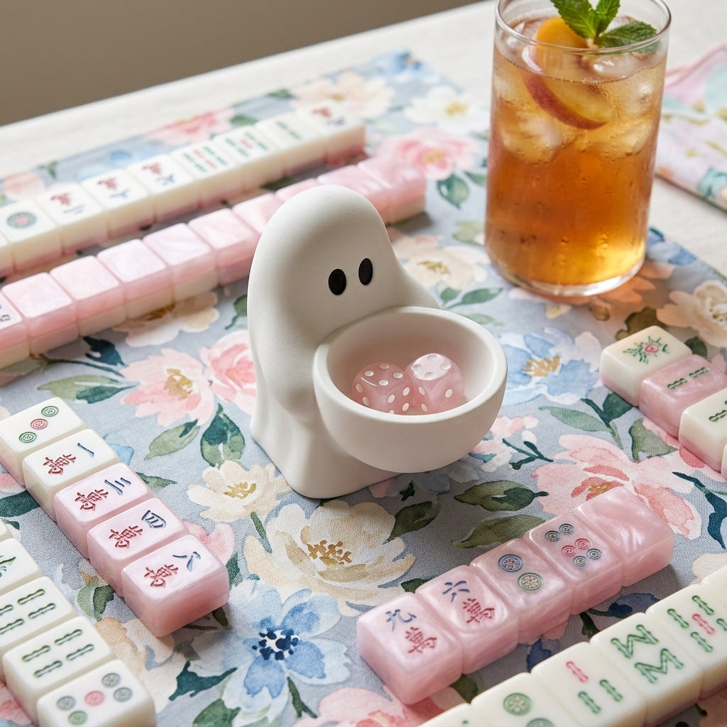 Ghost Mahjong Dice Holder, 3D Printed Ghost Dice Tray For American
