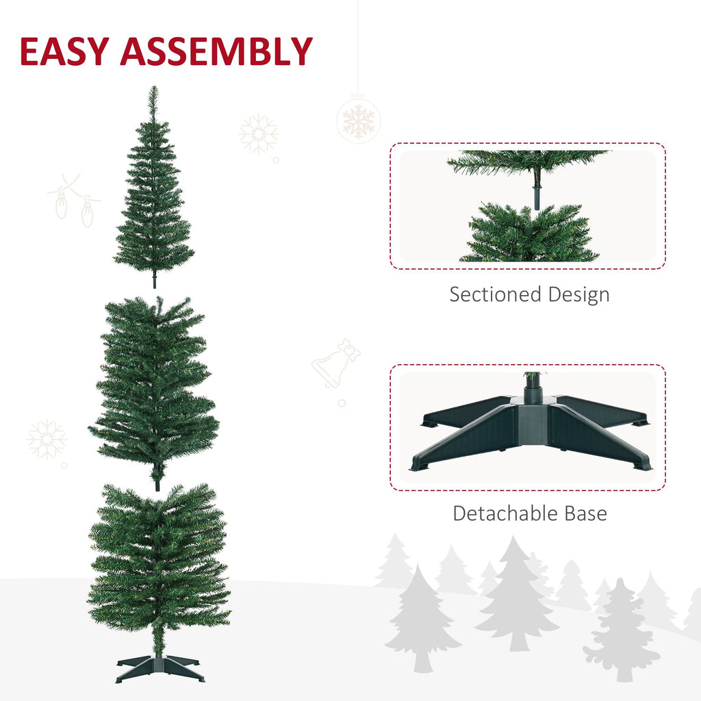 7' PVC Slim Pencil Artificial Christmas Tree 390 Branch Tips
