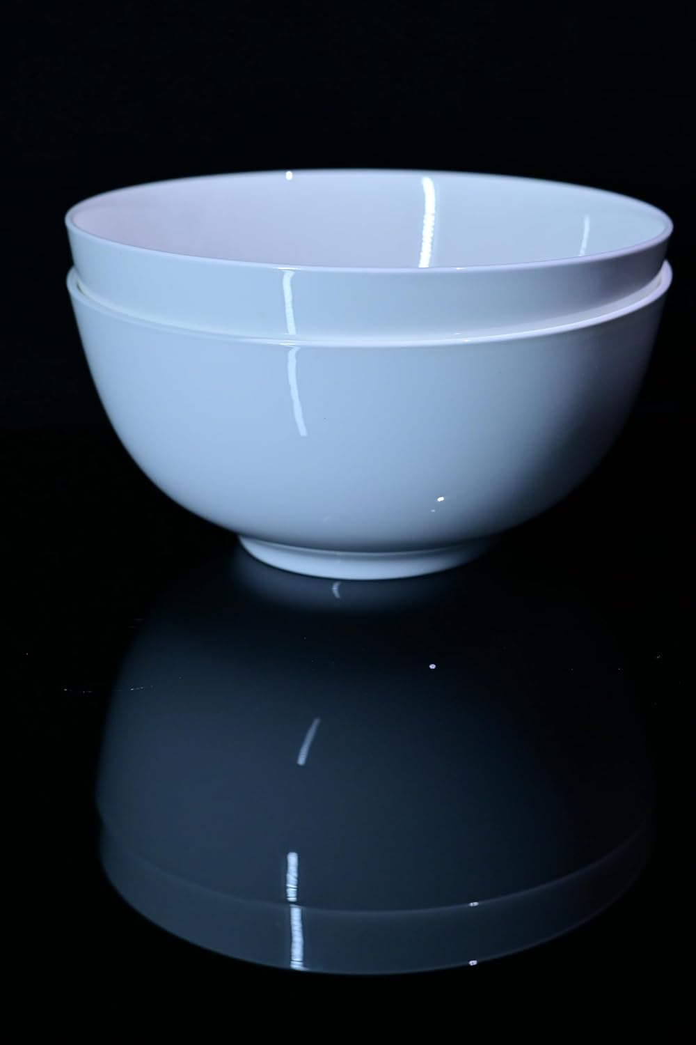 Lily Bone China Dinnerware Set, 2 Pieces, 8-inch White Large Deep