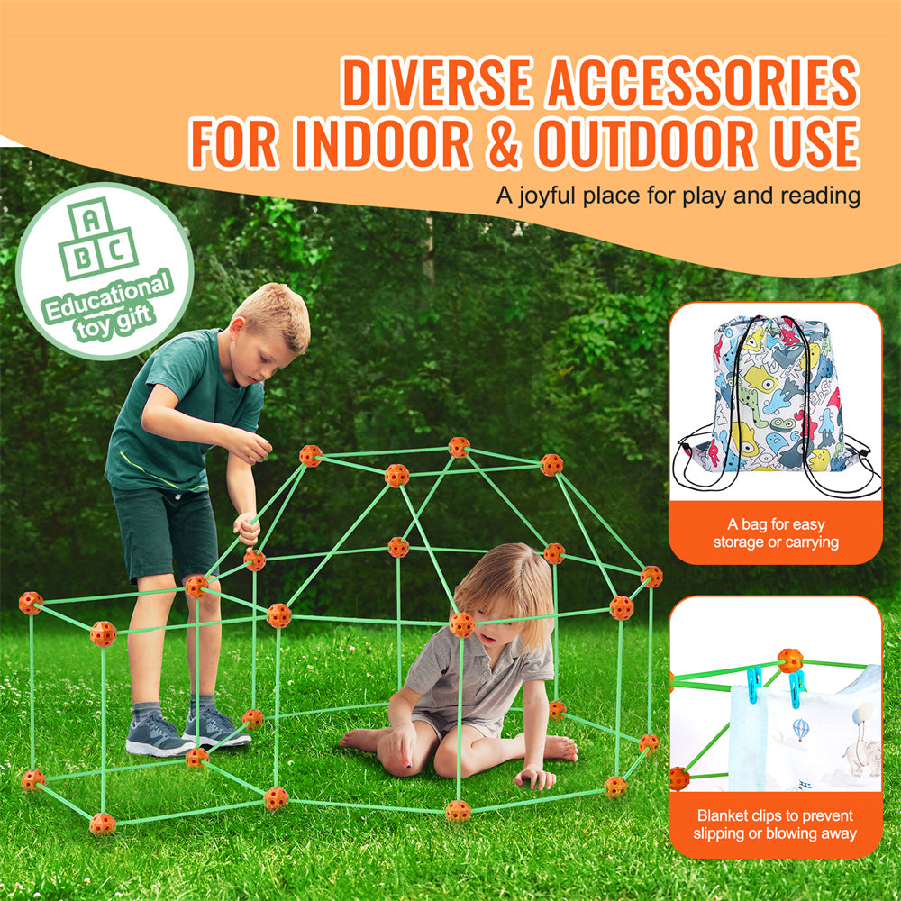Vevor Tent Fort Building Kit For Kid Glow In The Dark STEM Construction