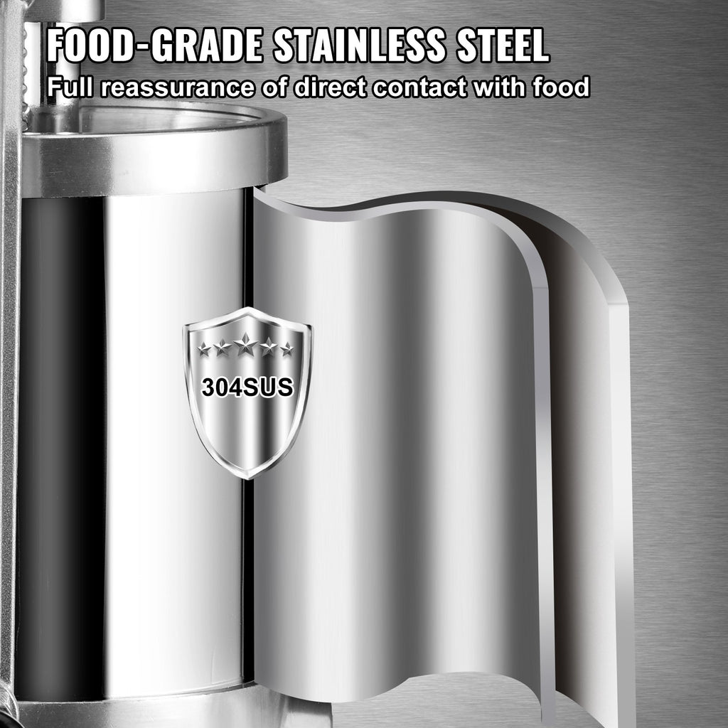 Sausage Stuffer 2.5LBS/1.5L Capacity Homemade Sausage Maker Stainless