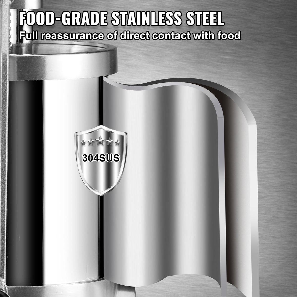 Sausage Stuffer 2.5LBS/1.5L Capacity Homemade Sausage Maker Stainless