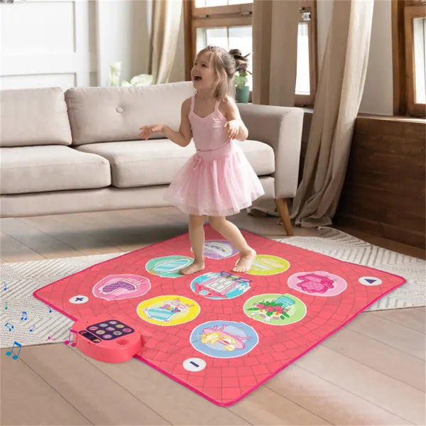 Pink Kids Dance Mat , 5 Difficulty Levels & 9 Demo Songs, Non-slip Safe