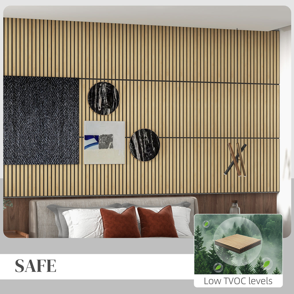24" X 24" Wood Panels For Wall, 4 Pack Acoustic Panels, Sound Absorbing