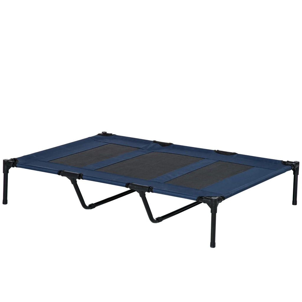 48" X 36" X 9" Elevated Pet Bed With Carrying Bag, Dark Blue