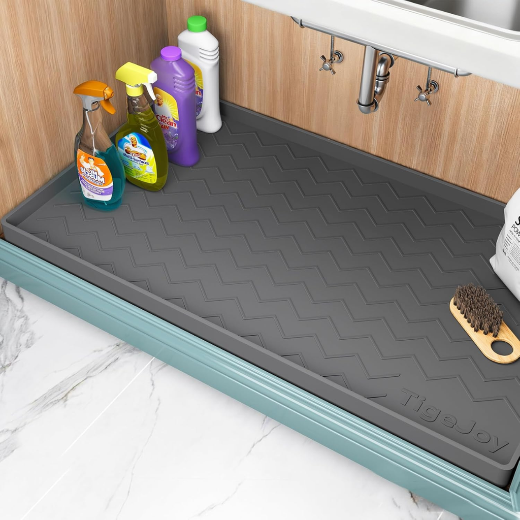 Under Sink Mats For Kitchen Waterproof, Leak-proof Silicone Mat Sink