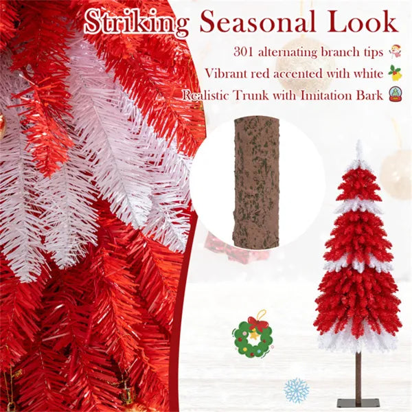 5ft Strawberry Shortcake Christmas Tree - 301 Branch Tips, 100 Warm