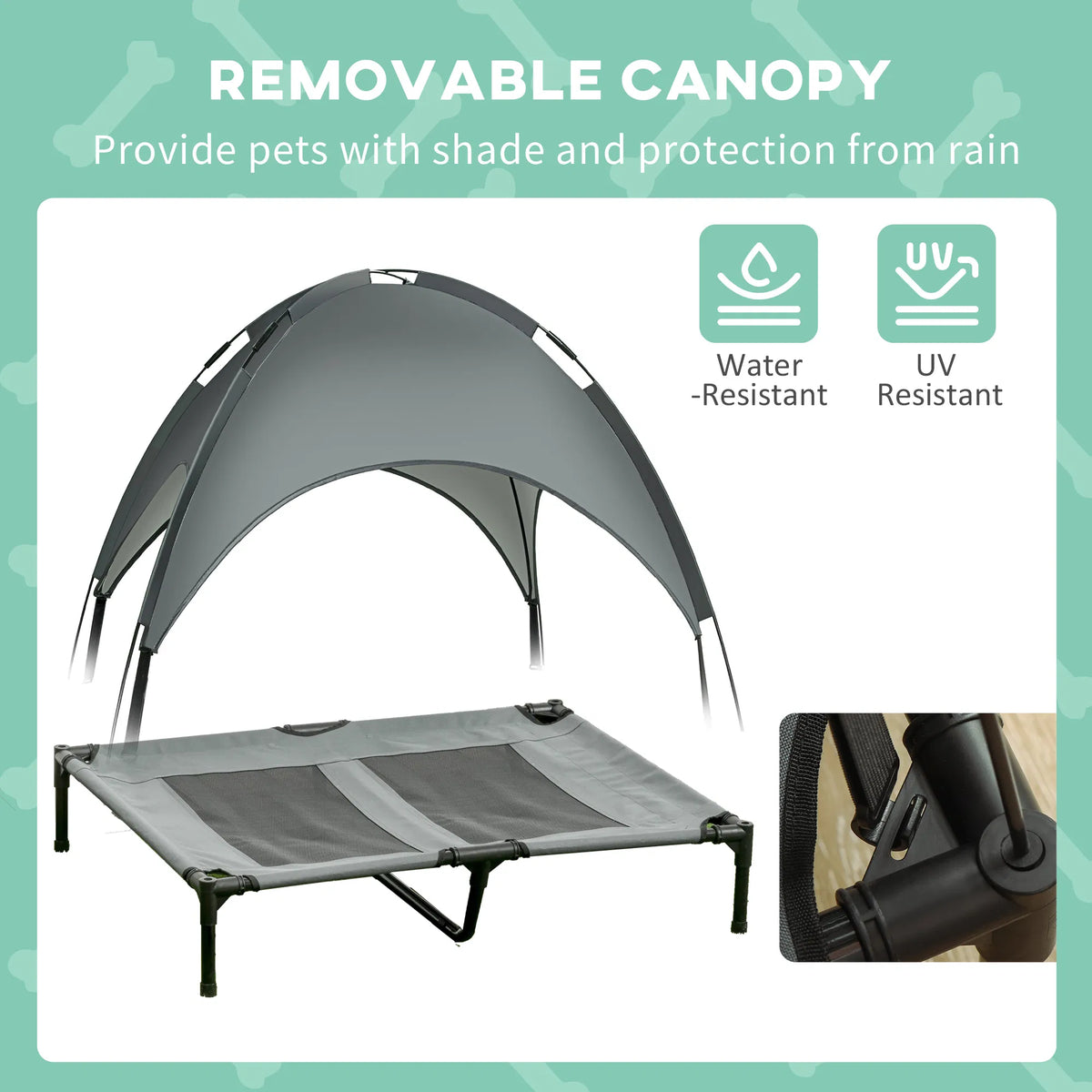 Large Elevated Dog Bed 6.2" L X 29.9" W 36.2" H Foldable Outdoor Cat