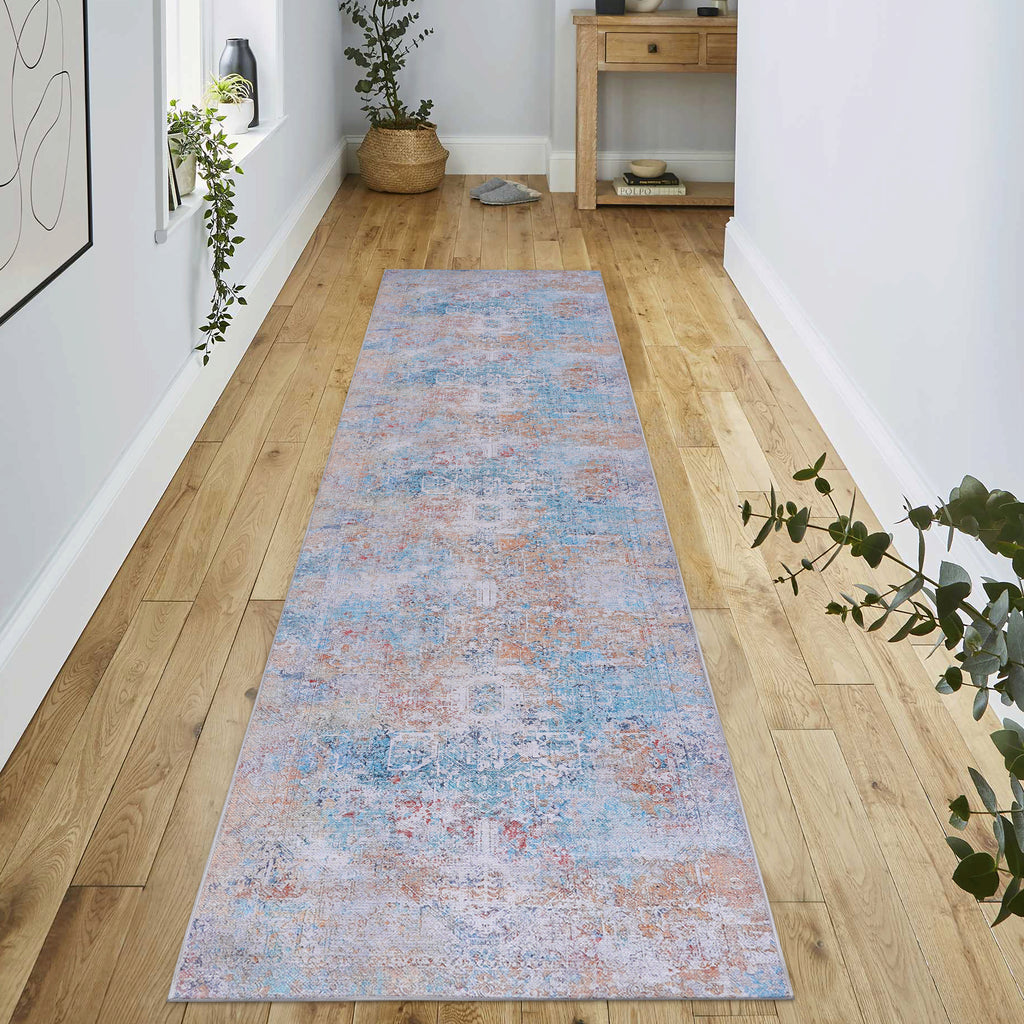 Maval Yellow Washable Rug 2'6'' X 10' Runner Rug Yellow, 2'6'' X 10'