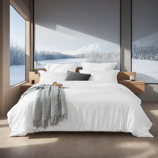 Oversized Duvet Cover Set Includes 1 Duvet Cover & 2 Pillowcases.