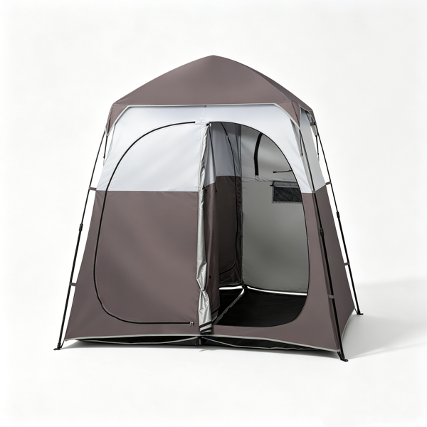 2-Person Up Changing Tent, Dark Brown Portable Outdoor Shower Tent