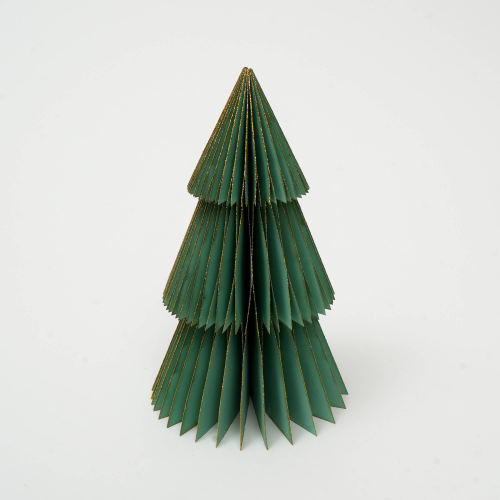 Green Handmade Paper Tree - Festive Decor