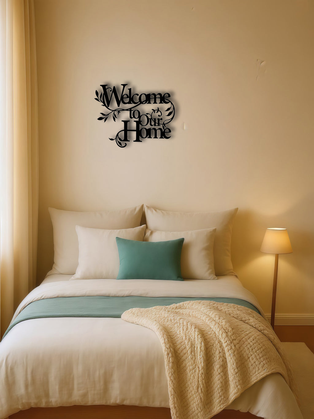 1PC Vintage Rustic Metal'welcome To Our Home'wall Sign,farmhouse Decor