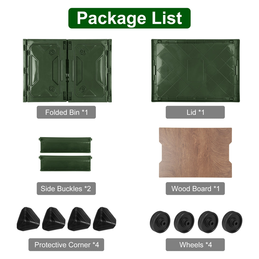 1Pc Folding Storage Bin For Home Organizationcamping Collapsible