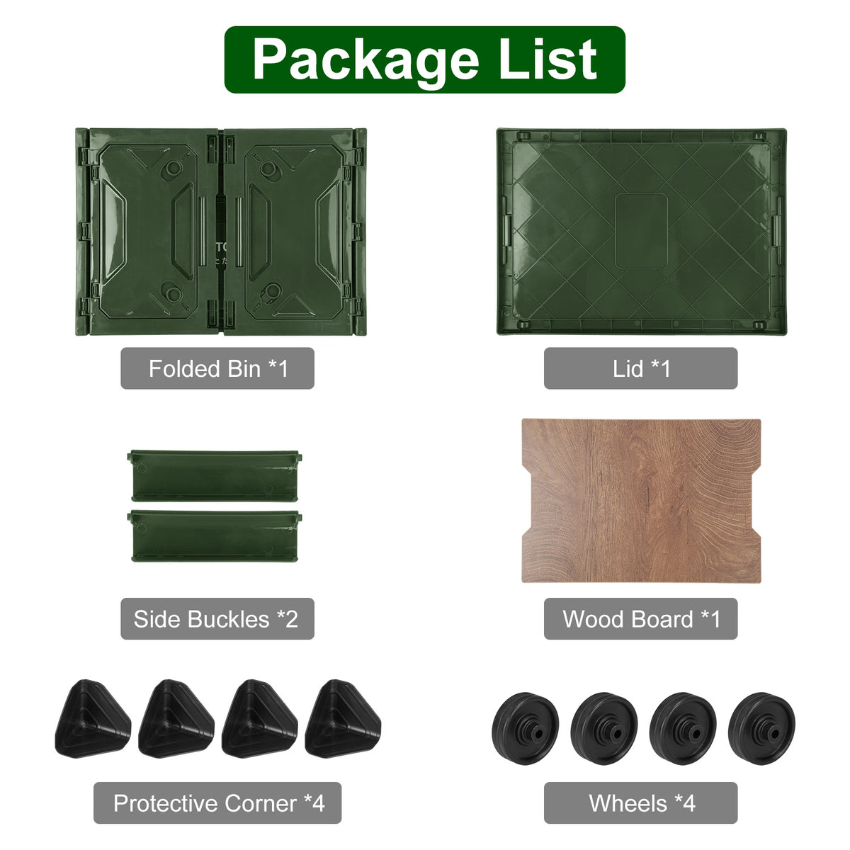 1Pc Folding Storage Bin For Home Organizationcamping Collapsible