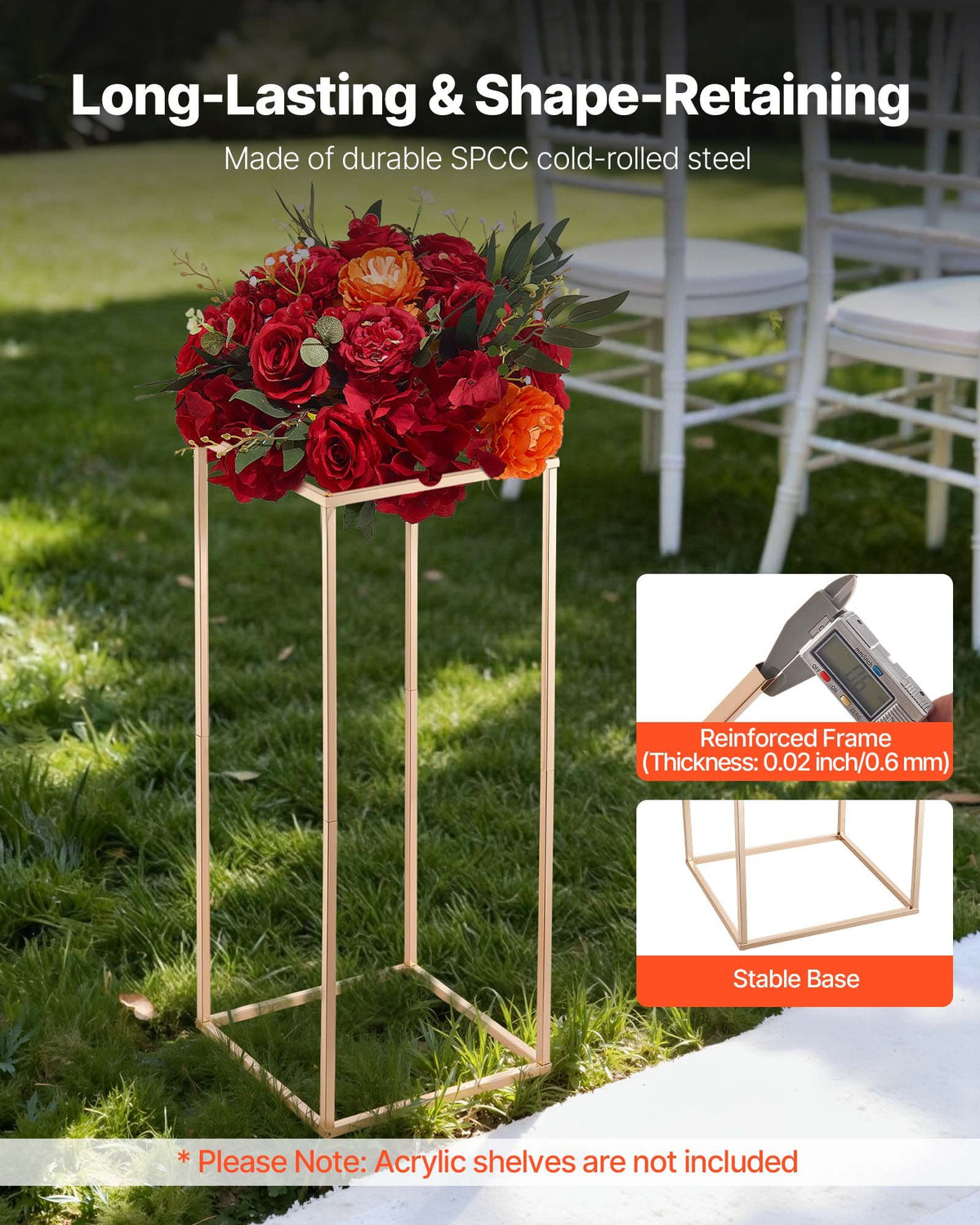 Wedding Flower Stand, 10PCS 23.62-inch Column Flower Stand, Floral