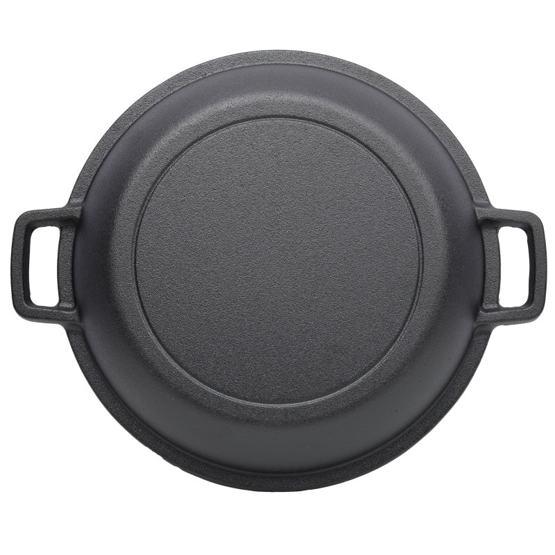 One In One Pre Seasoned Cast Iron Dutch Oven With Dual Handles, Outdoor
