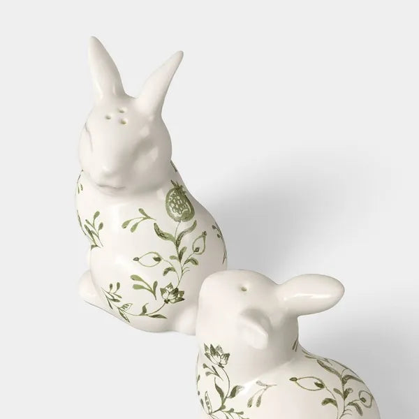 Easter Stoneware Bunny Salt And Pepper Shaker Set